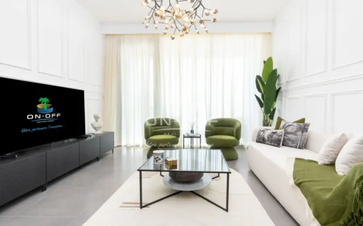 high floor with canal view  cozy furnished apartment